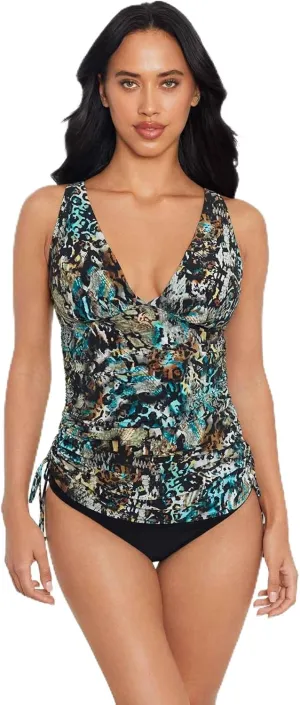 MagicSuit Women's Solid Dani Soft Cup Tankini Top Separate