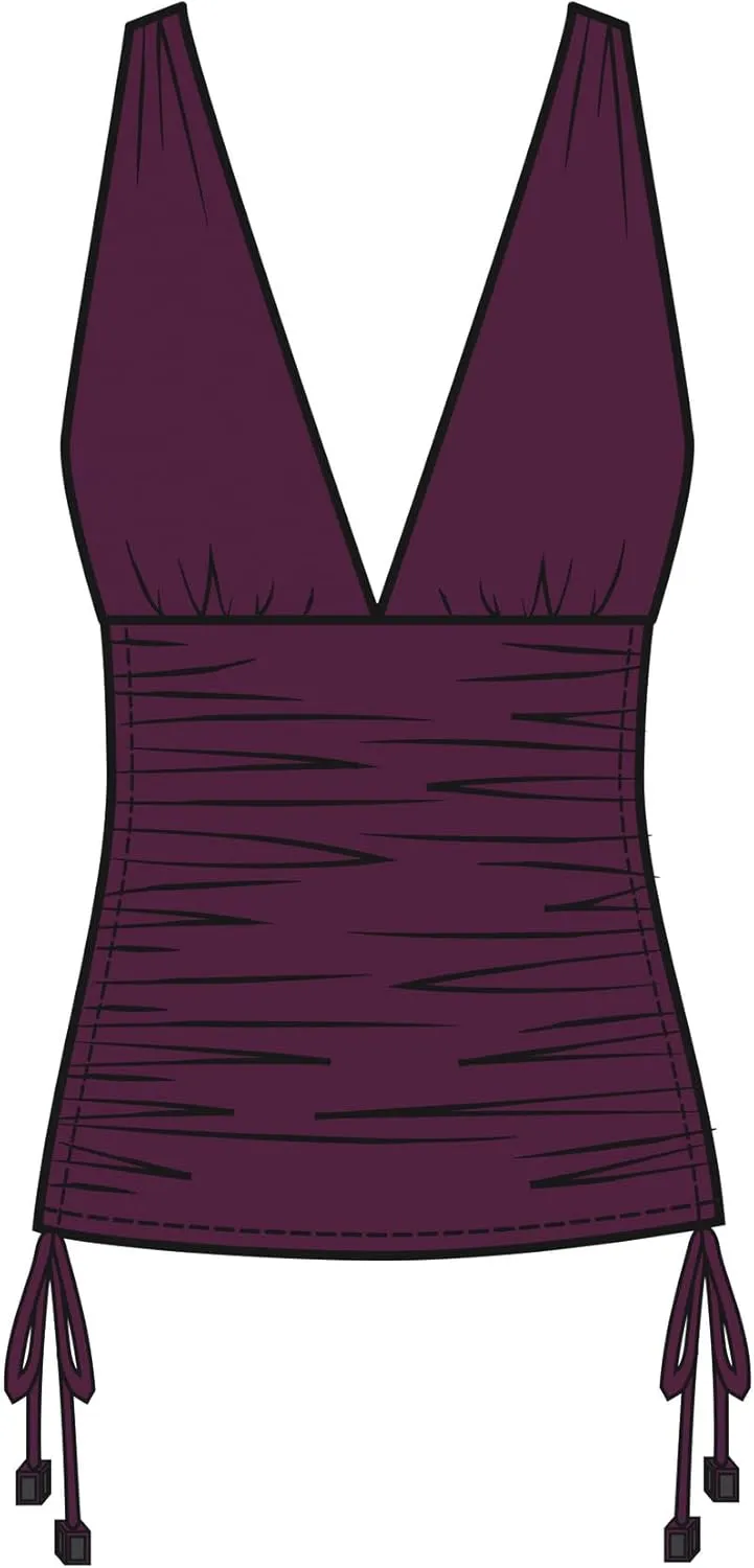 MagicSuit Women's Solid Dani Soft Cup Tankini Top Separate