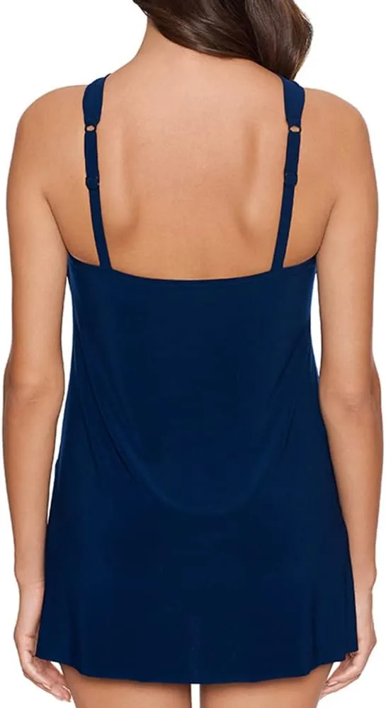 MagicSuit Women's Square Cut Beverly Soft Cup Adjustable Strap One Piece Swimdress