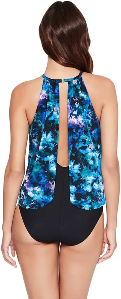MagicSuit Women's Swimsuit Solid Aubrey High Neckline Soft Cup One Piece Swimsuit