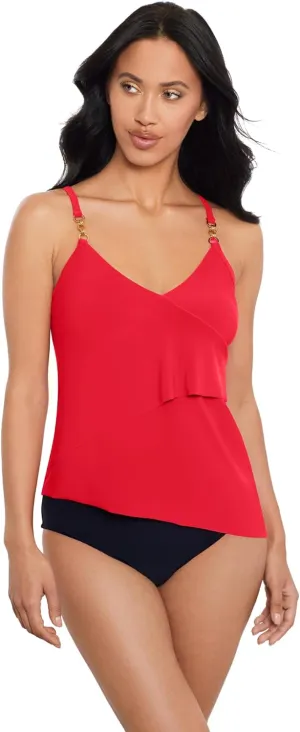 MagicSuit Women's Swimwear Chain Link Eliza Soft Cup Adjustable Tankini Top Separate