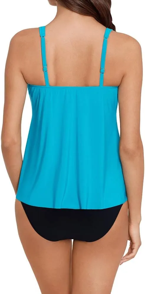 MagicSuit Women's Swimwear Morningstar Solid Arya Soft Cup Adjustable Tankini Top
