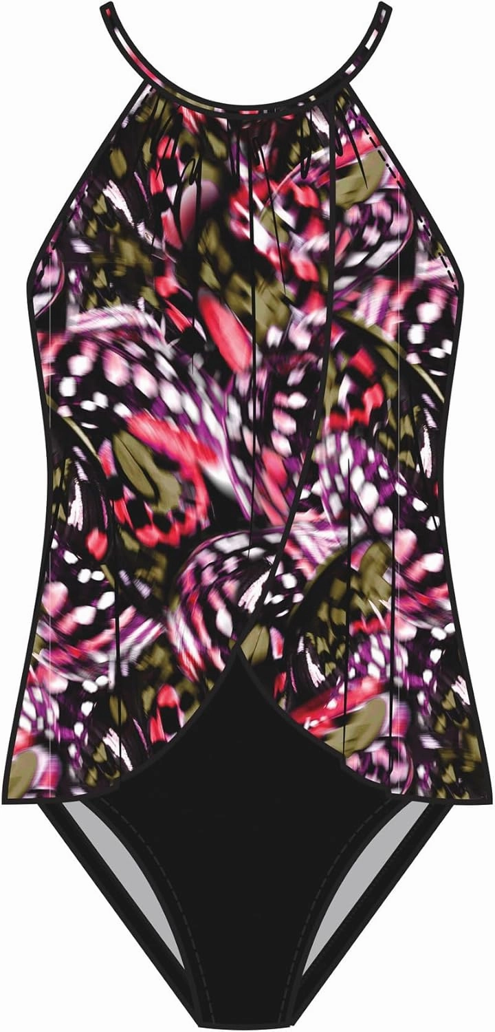 MagicSuit Women's Swimsuit Solid Aubrey High Neckline Soft Cup One Piece Swimsuit