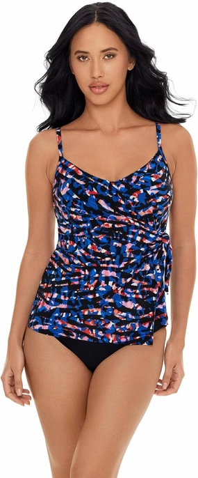 MagicSuit Women's Swimwear Carma V-Neck Soft Cup Tankini Bathing Suit Top Separate
