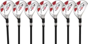 Majek Senior Men’s Golf All Hybrid Complete Full Set, which Includes: #4, 5, 6, 7, 8, 9, PW Senior Flex Right Handed New Utility “A” Flex Club