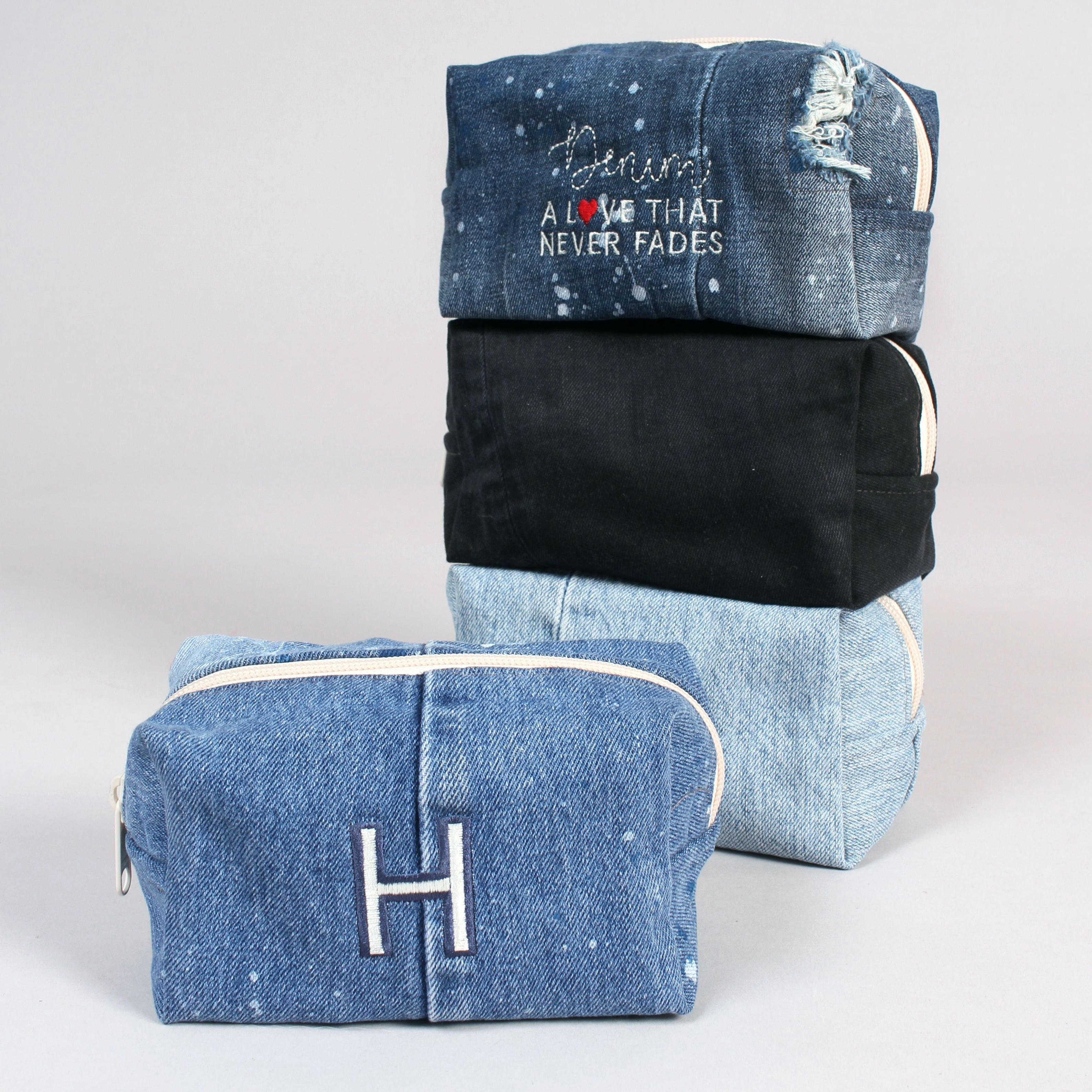 Makeup Bag - Denim Light Indigo