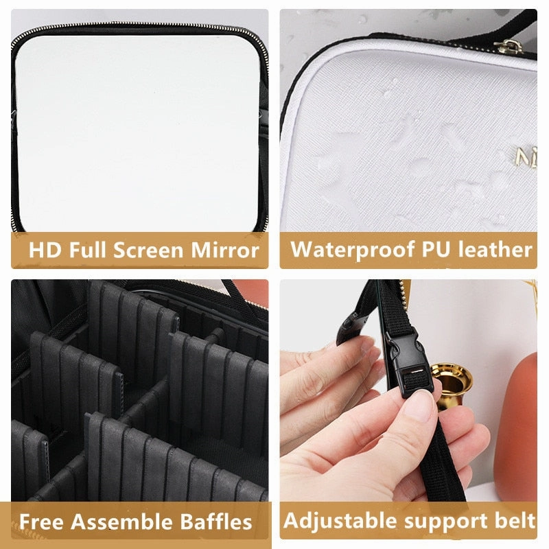 MakeUpBagâ„?| The makeup bag including LED mirror for every occasion!