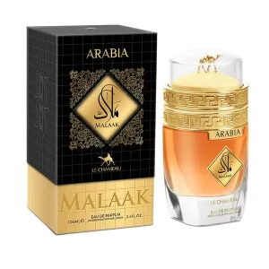 Malaak Arabia By le chameau Eau de Parfum, 3.4 fl oz, 100 mL, Black and Gold, emper