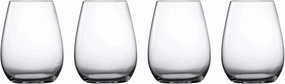 Marquis By Waterford Moments Stemless Wine Glass Set of 4, 4 Count (Pack of 1), Clear