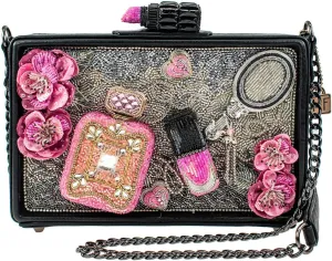 Mary Frances Flawless Crossbody Makeup Theme Handbag, Multicoloured