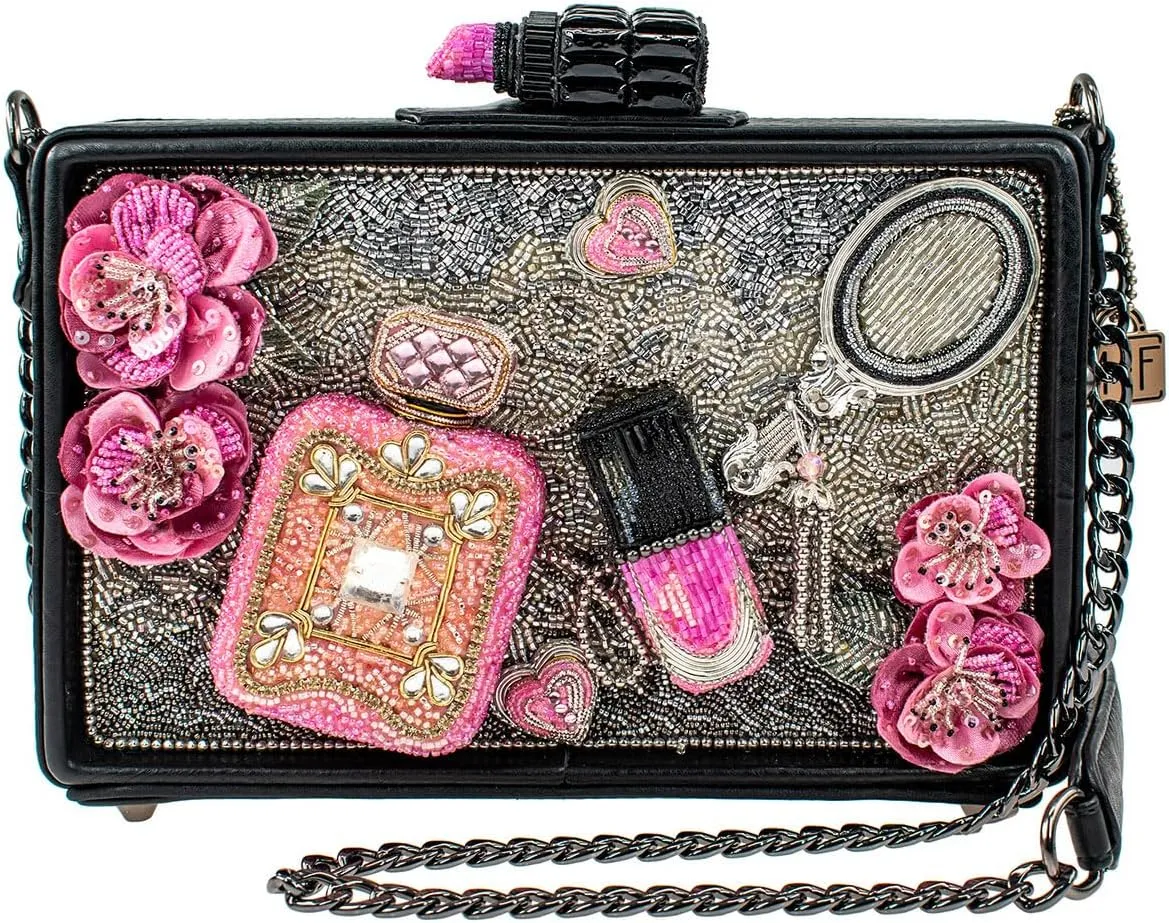Mary Frances Flawless Crossbody Makeup Theme Handbag, Multicoloured