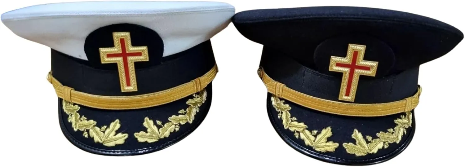 Masonic Regalia Knight Templar Black Captain Hat