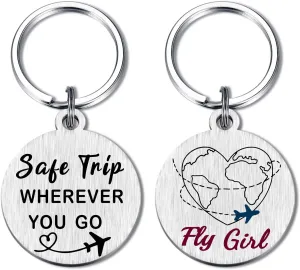 Mataly Flight Attendants Gift for Women - Fly Girl Safe Trip - Gifts for Travelers Women Pilot, Flight Attendant Essentials