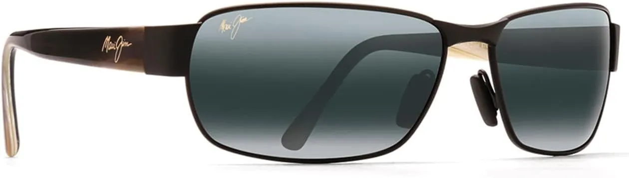 Maui Jim Men's and Women's Black Coral Polarized Rectangular Sunglasses