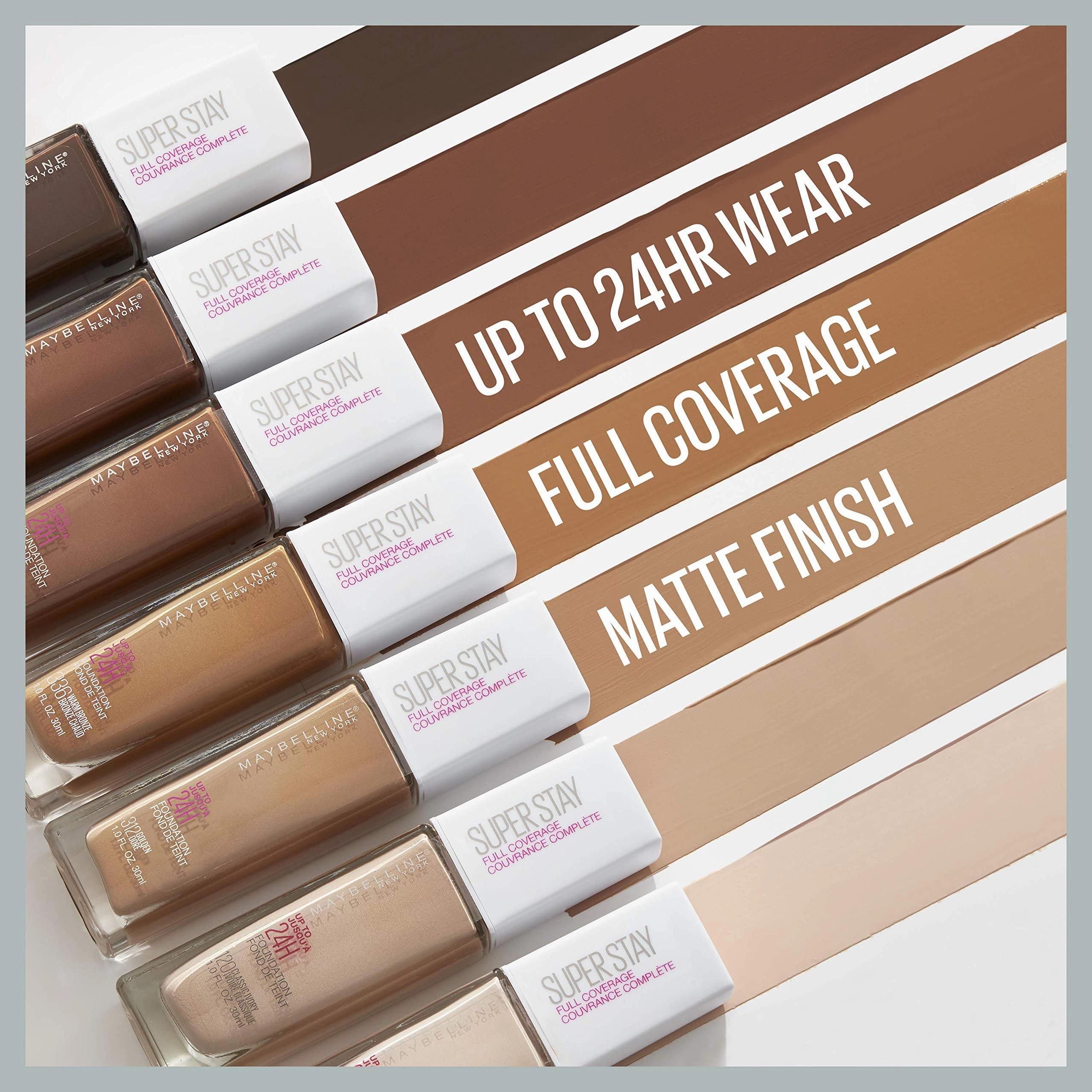 Maybelline Super Stay Full Coverage Liquid Foundation Makeup, Sand Beige, 1 fl. oz. (Packaging May Vary)