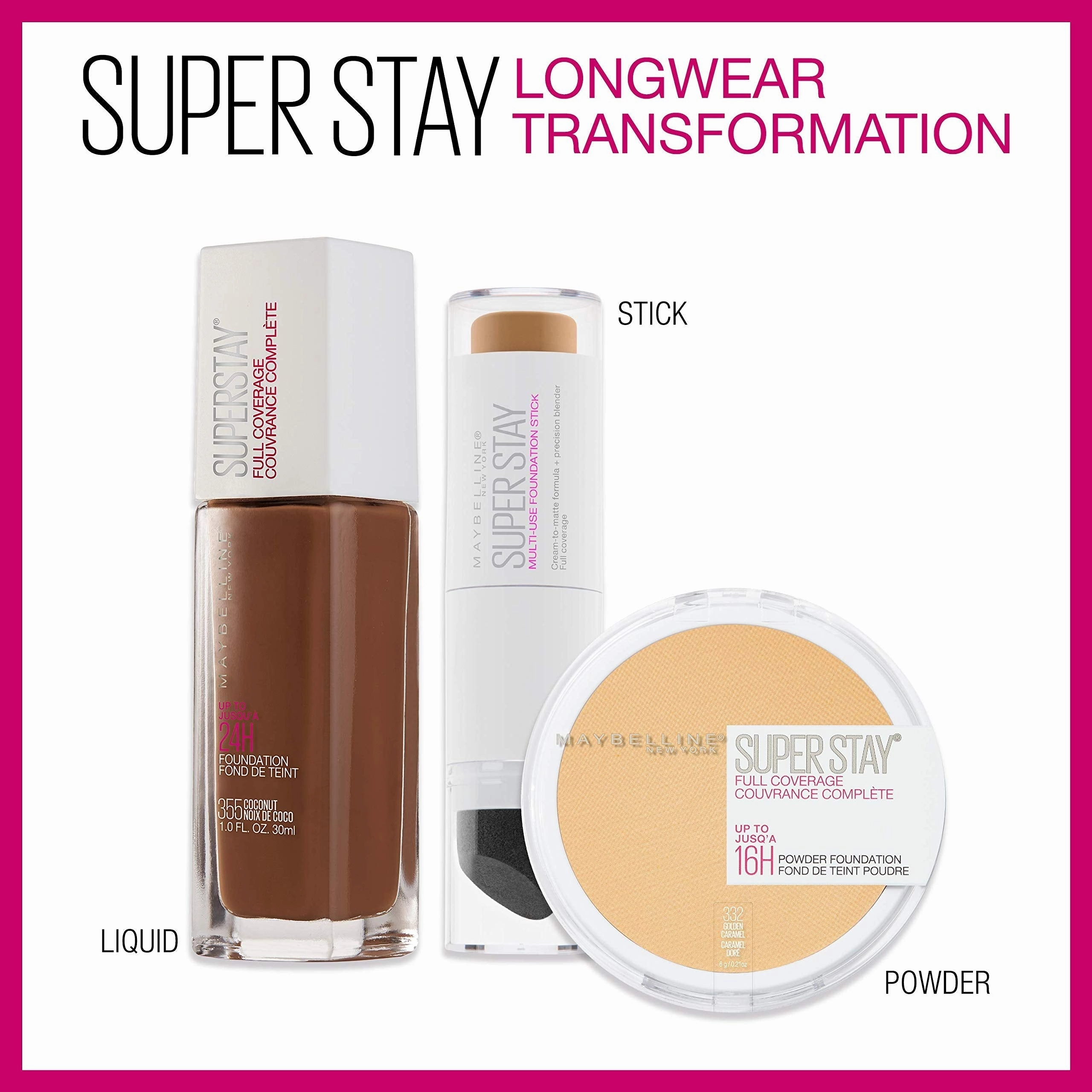 Maybelline Super Stay Full Coverage Liquid Foundation Makeup, Sand Beige, 1 fl. oz. (Packaging May Vary)
