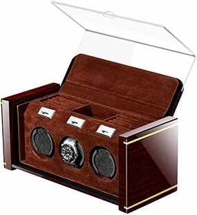 Mechanical Watch Shaker Automatic Watch Winder 3 Watch Winding Storages Box Quiet Motor Anti-Magnetization 4 Rotation Modes for Mechanical Watch Piano