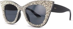 Melrose Fashion Polarized Reader Rhinestones Sunglasses Women Crystal Sunglasses Bling Diamond Eyeglasses Shades UV400