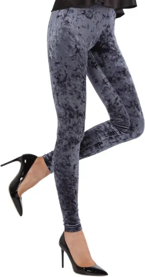 MeMoi Crushed Velvet Stretch Leggings