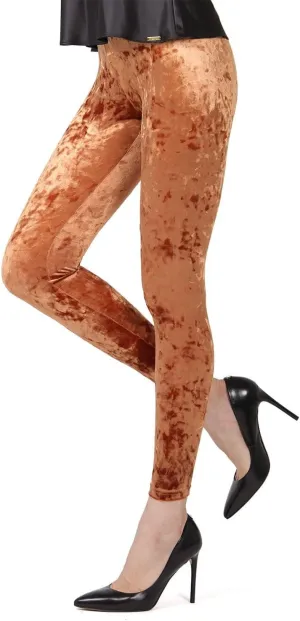 MeMoi Crushed Velvet Stretch Leggings
