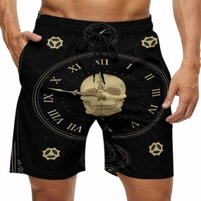 Men's Casual Summer Shorts Compass-Print,