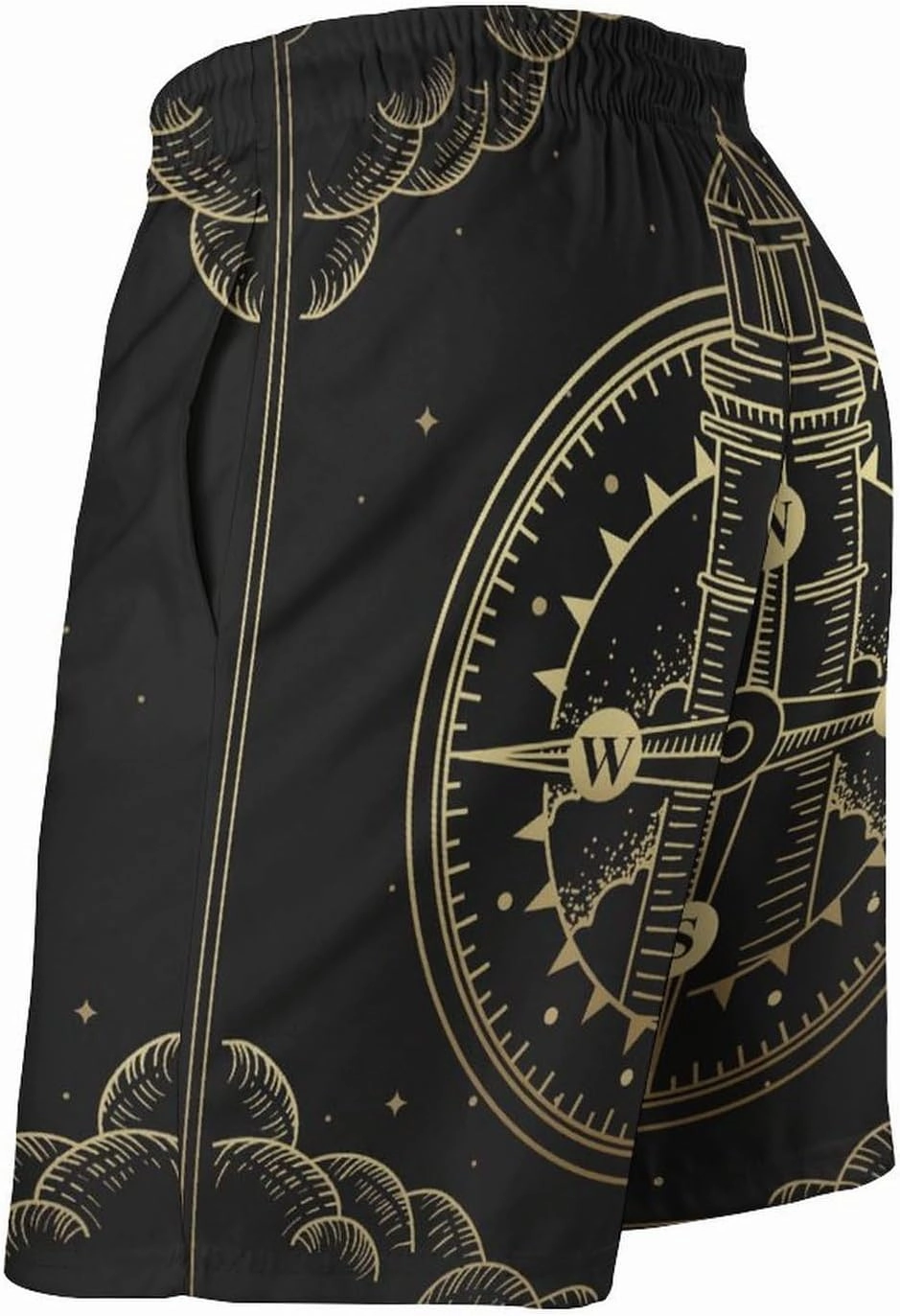 Men's Casual Summer Shorts Compass-Print,