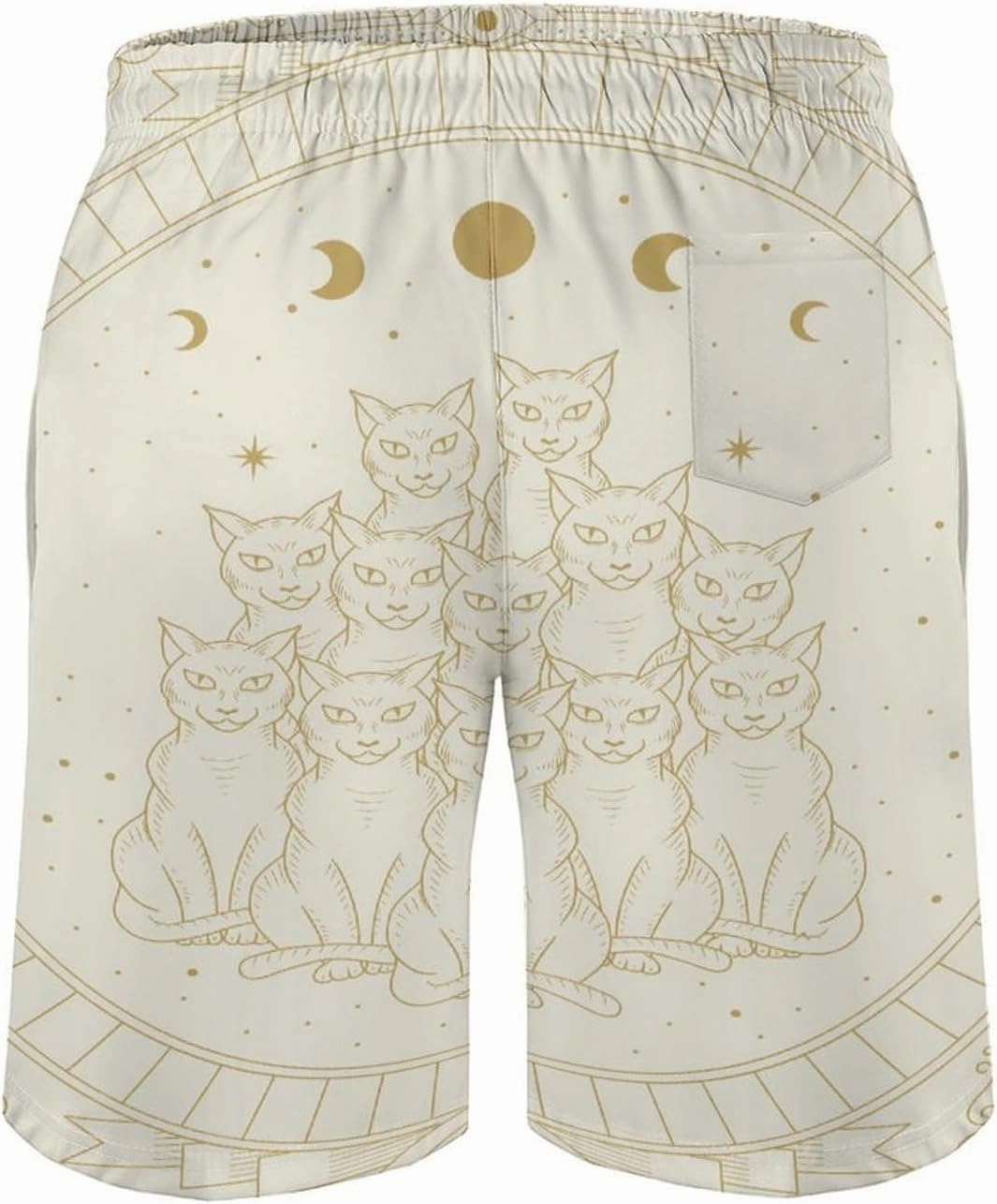 Men's Casual Summer Shorts Compass-Print,