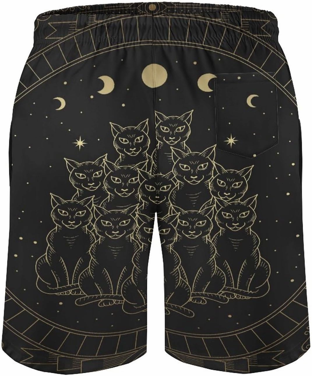 Men's Casual Summer Shorts Compass-Print,