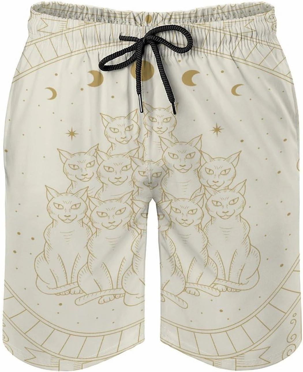 Men's Casual Summer Shorts Compass-Print,