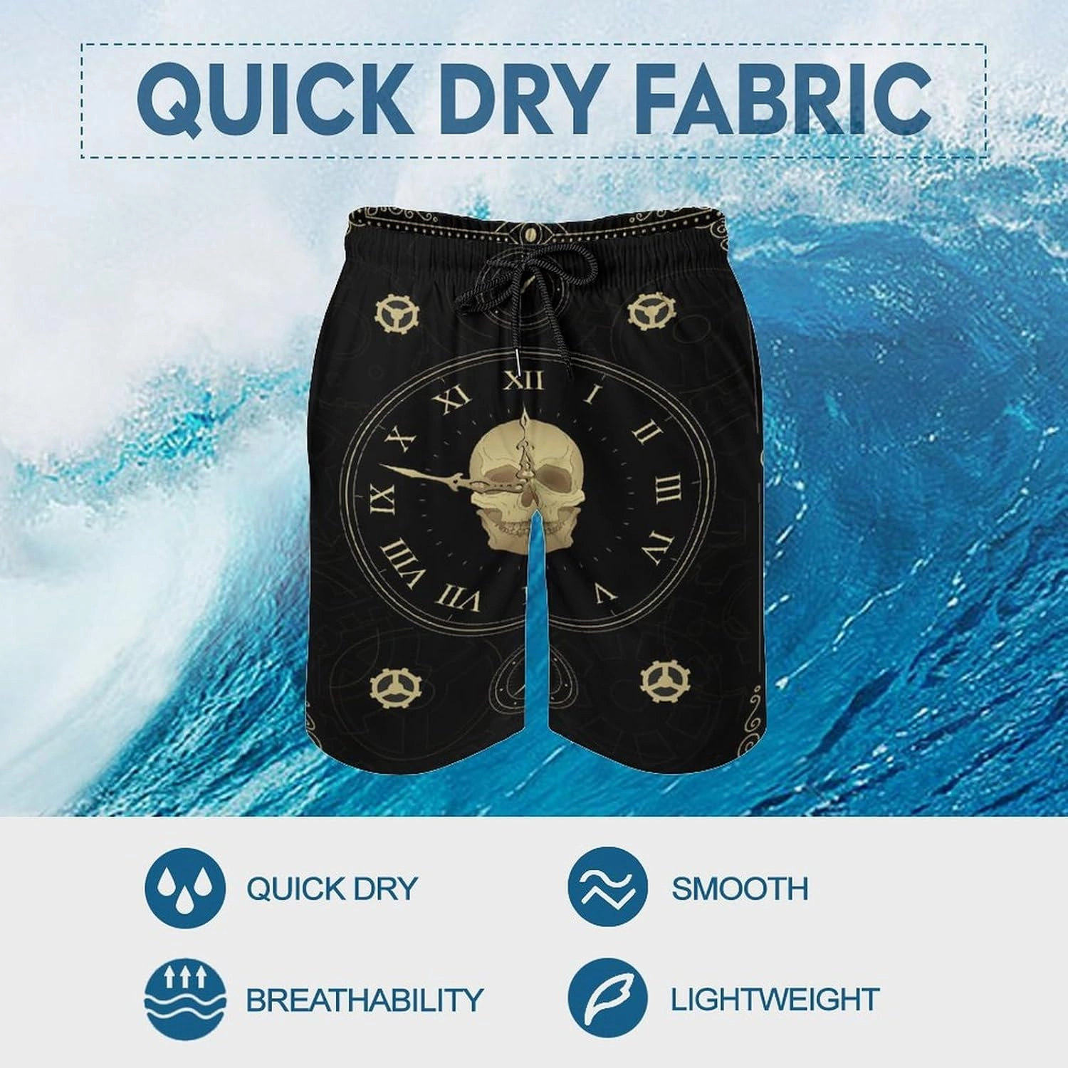 Men's Casual Summer Shorts Compass-Print,