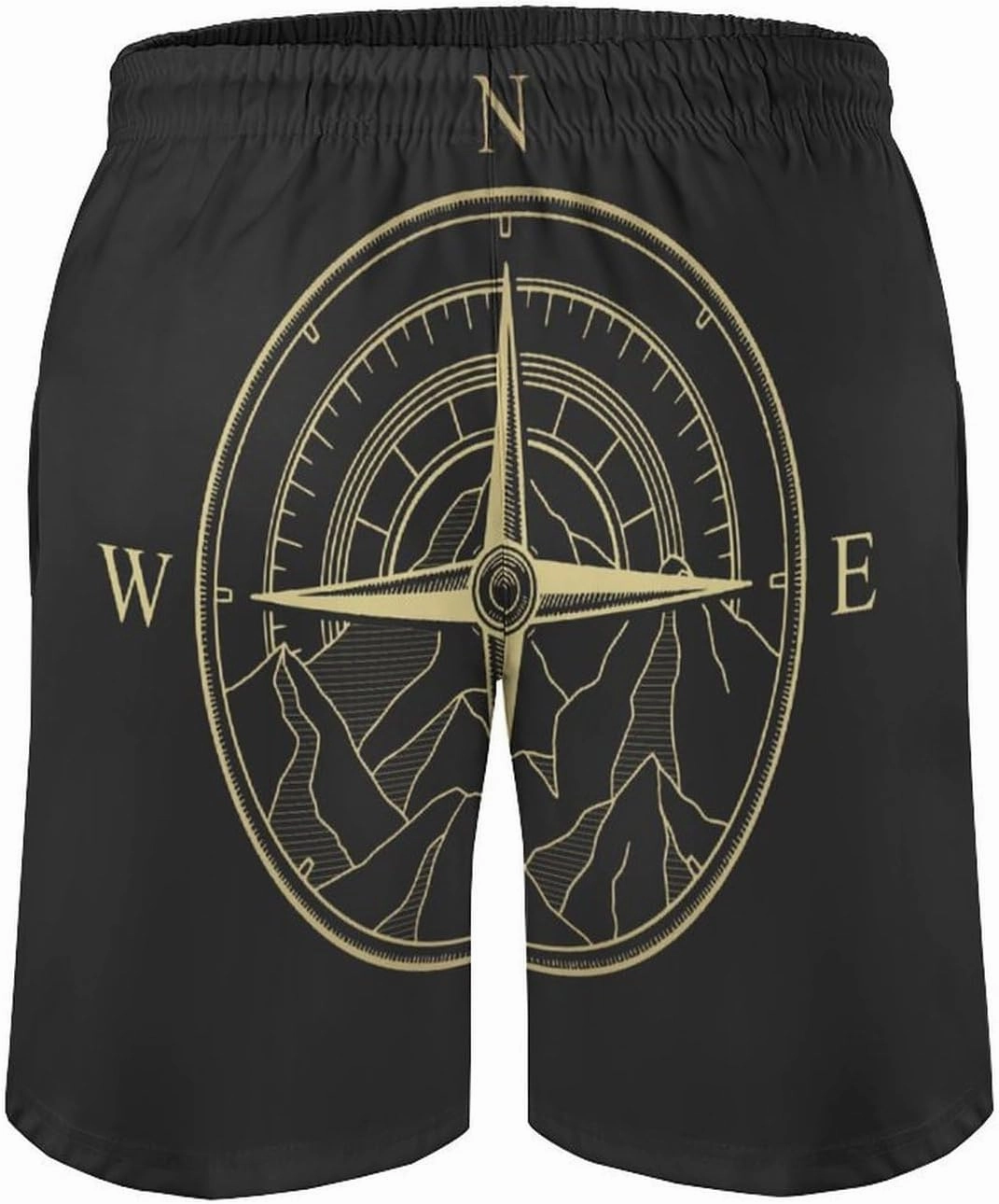 Men's Dragonfly-Moon-print2 Athletic Shorts Drawstring Graphic Shorts,