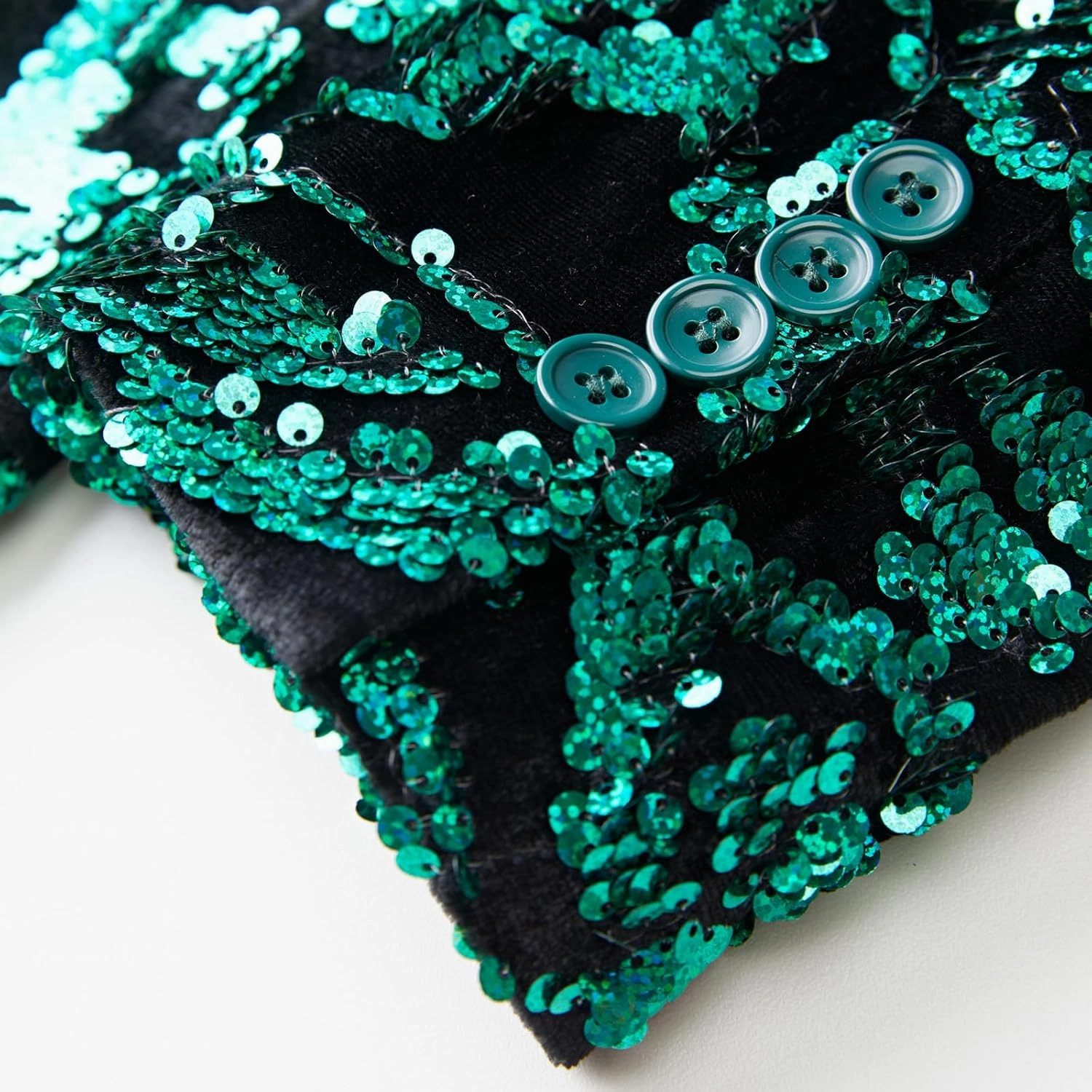 Men's Fashion Velvet Sequins Blazer Sequins Party Prom Suit Jacket