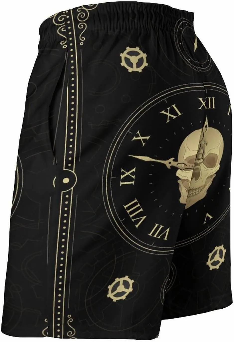 Men's Dragonfly-Moon-print2 Athletic Shorts Drawstring Graphic Shorts,