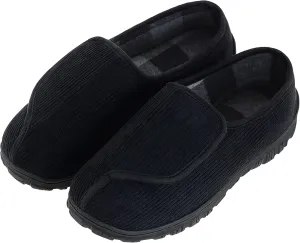 Mens Memory Foam Diabetic Slippers Extra Wide Comfy with Coral Fleece Lining for Arthritis Edema Swollen Feet House Shoes for Men