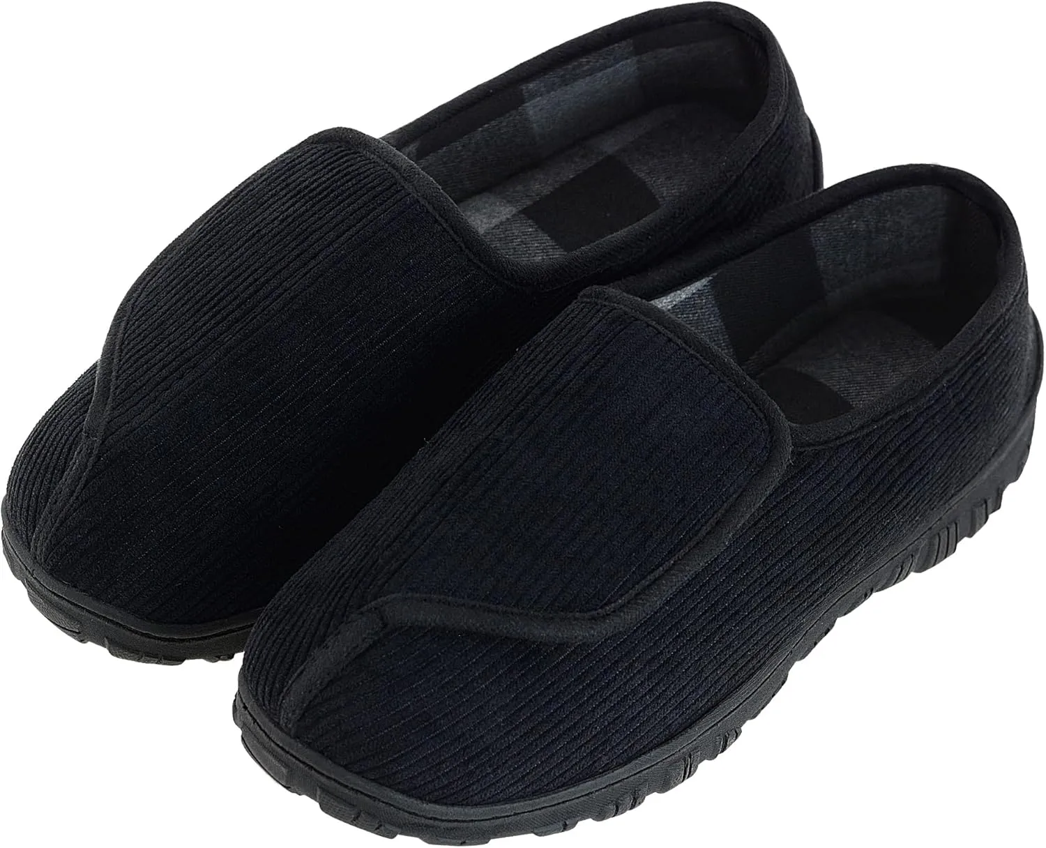 Mens Memory Foam Diabetic Slippers Extra Wide Comfy with Coral Fleece Lining for Arthritis Edema Swollen Feet House Shoes for Men