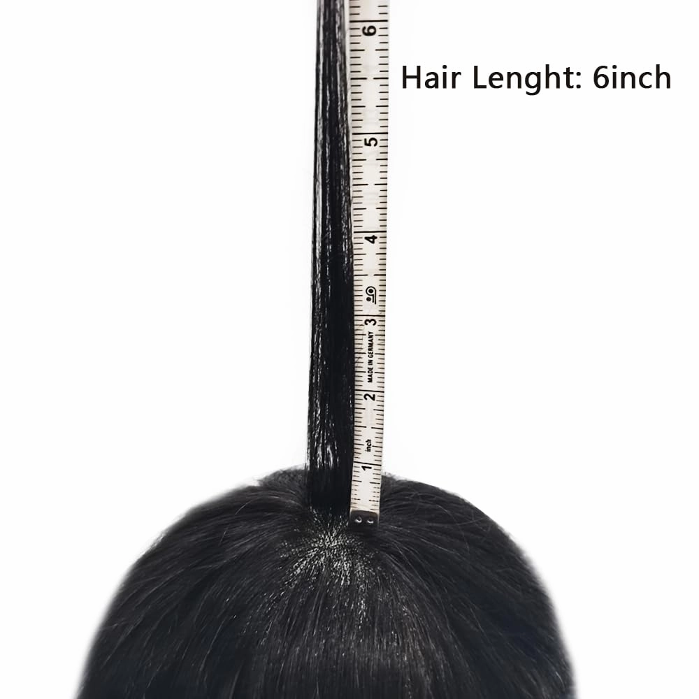 Mens Toupee Human Hair Toupee for Men Durable Fine Mono Lace Hair System for Men Clear Poly Hair Replacement for Men Hair Piece Hair men's hair prosthesis protesis capilar hombre 8x10 1B# OFF BLACK