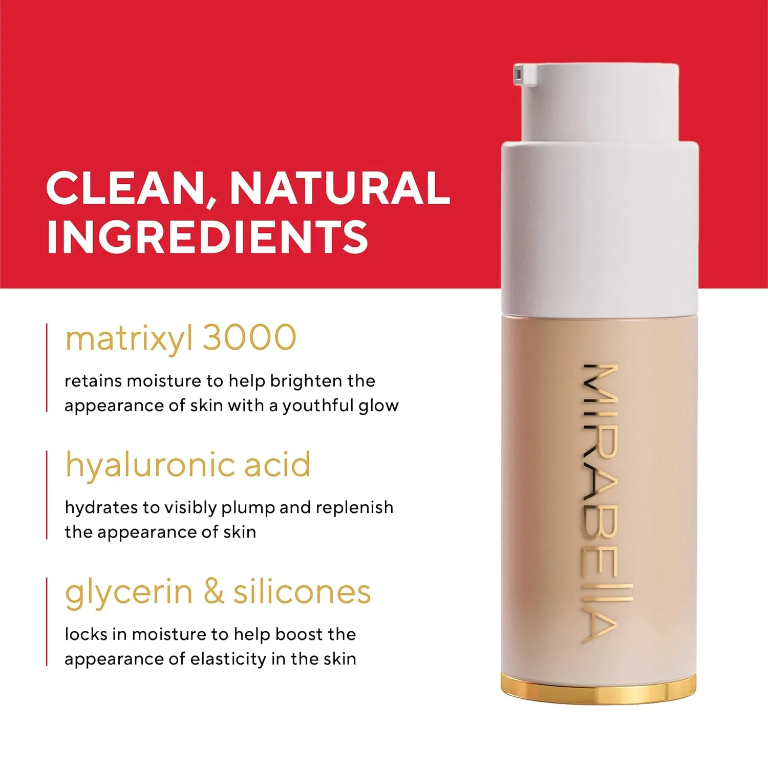 Mirabella Invincible For All HD Liquid Foundation - Anti-Aging Full Coverage Liquid Face Makeup - Moisturizing, Hydrating & Lightweight Foundation for All Skin Types (Medium M130)