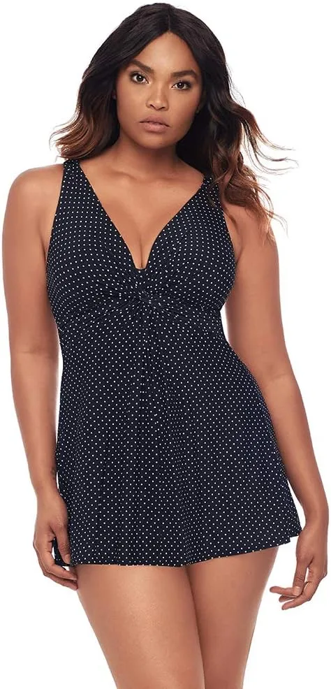 Miraclesuit Women's Swimwear Must Have Marais Tummy Control Soft Cup One Piece Swimdress