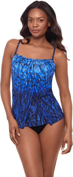 Miraclesuit Women's Swimwear Pyrite Jubilee Soft Cup Adjustable Strap Tankini Bathing Suit Top