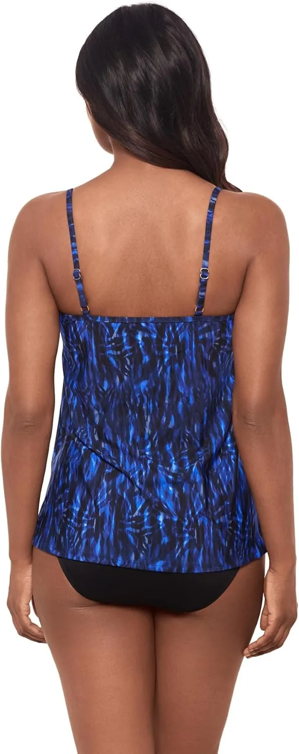 Miraclesuit Women's Swimwear Pyrite Jubilee Soft Cup Adjustable Strap Tankini Bathing Suit Top
