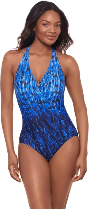 Miraclesuit Women's Swimwear Wrapsody Tummy Control Soft Cup One Piece Swimsuit