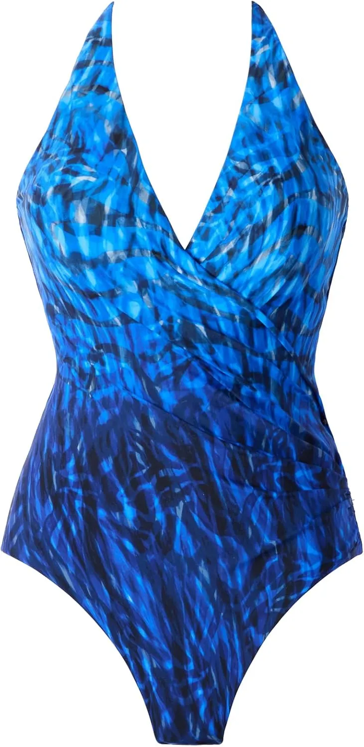 Miraclesuit Women's Swimwear Wrapsody Tummy Control Soft Cup One Piece Swimsuit