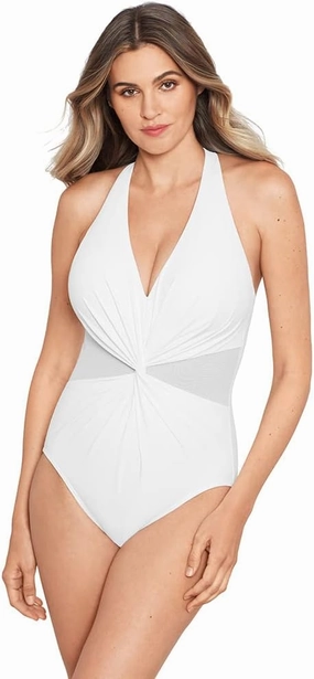 Miraclesuit Women's Swimwear Illusionist Wrapture Halter Soft Cup One Piece Swimsuit