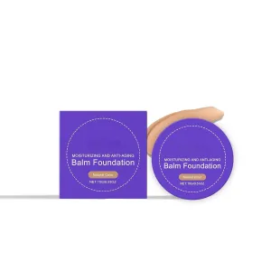 Moisturizing Anti-Aging Balm Foundation, Long-Lasting Coverage, Natural Radiance, Lightweight, smooth, moisturizing and nourishing for the skin, leaving it clear and radiant (Natural Color)