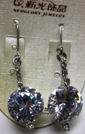 Neoglory Earrings - Clear Crystal Dangles