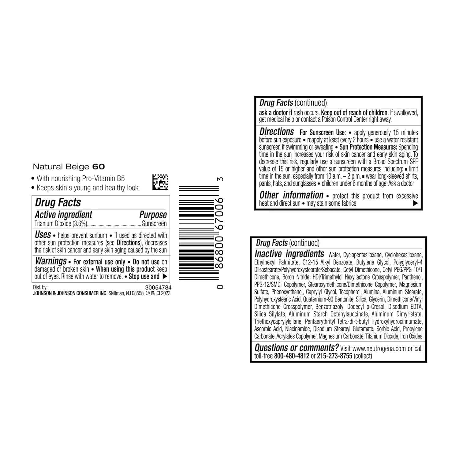 Neutrogena Healthy Skin Liquid Makeup Foundation,Broad Spectrum SPF 20 Sunscreen,Lightweight & Flawless Coverage Foundation with Antioxidant Vitamin E & Feverfew,Natural Beige,1 fl. oz (Pack of 1)