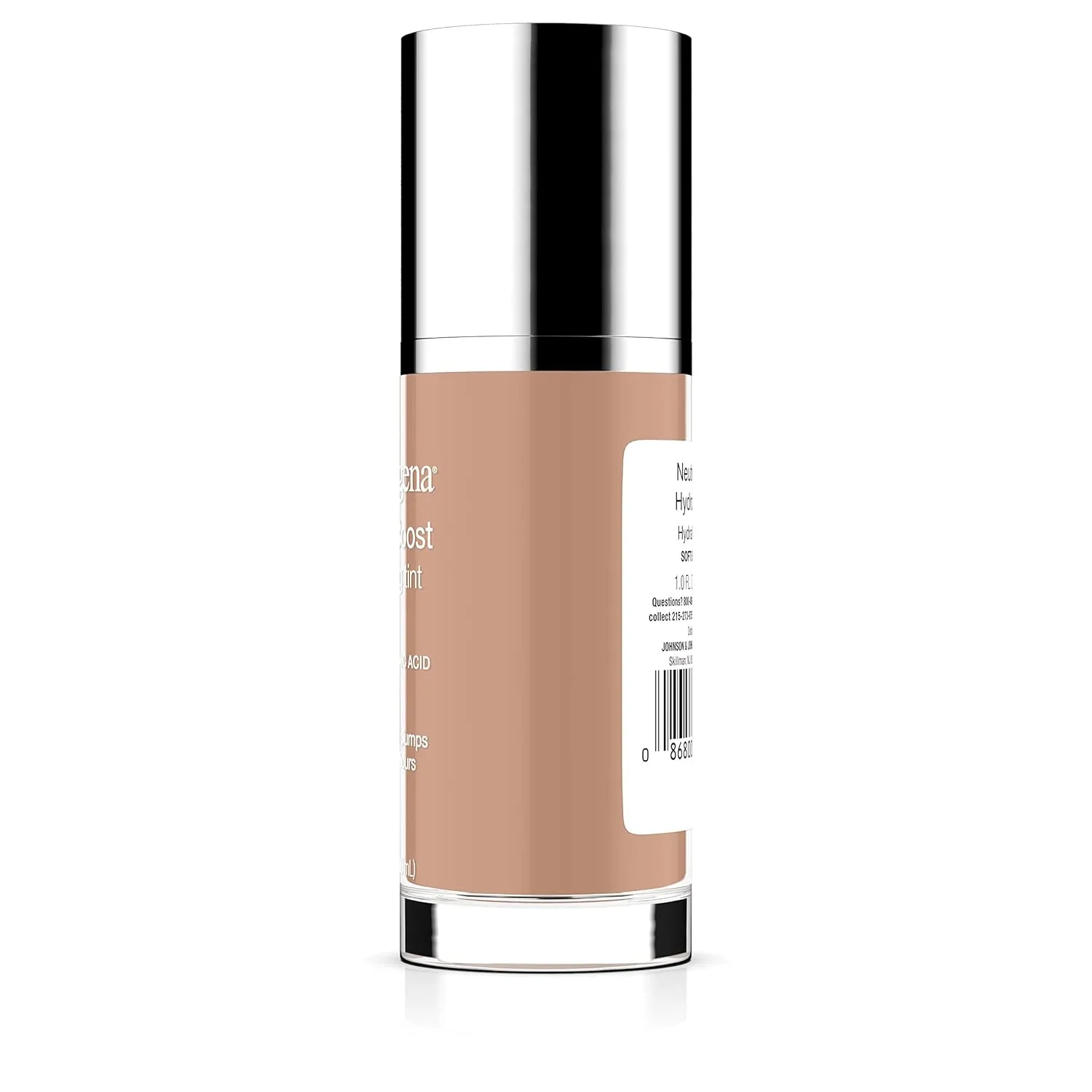 Neutrogena Hydro Boost Hydrating Tint with Hyaluronic Acid, Lightweight Water Gel Formula, Moisturizing, Oil-Free & Non-Comedogenic Liquid Foundation Makeup, 50 Soft Beige, 1.0 fl. oz
