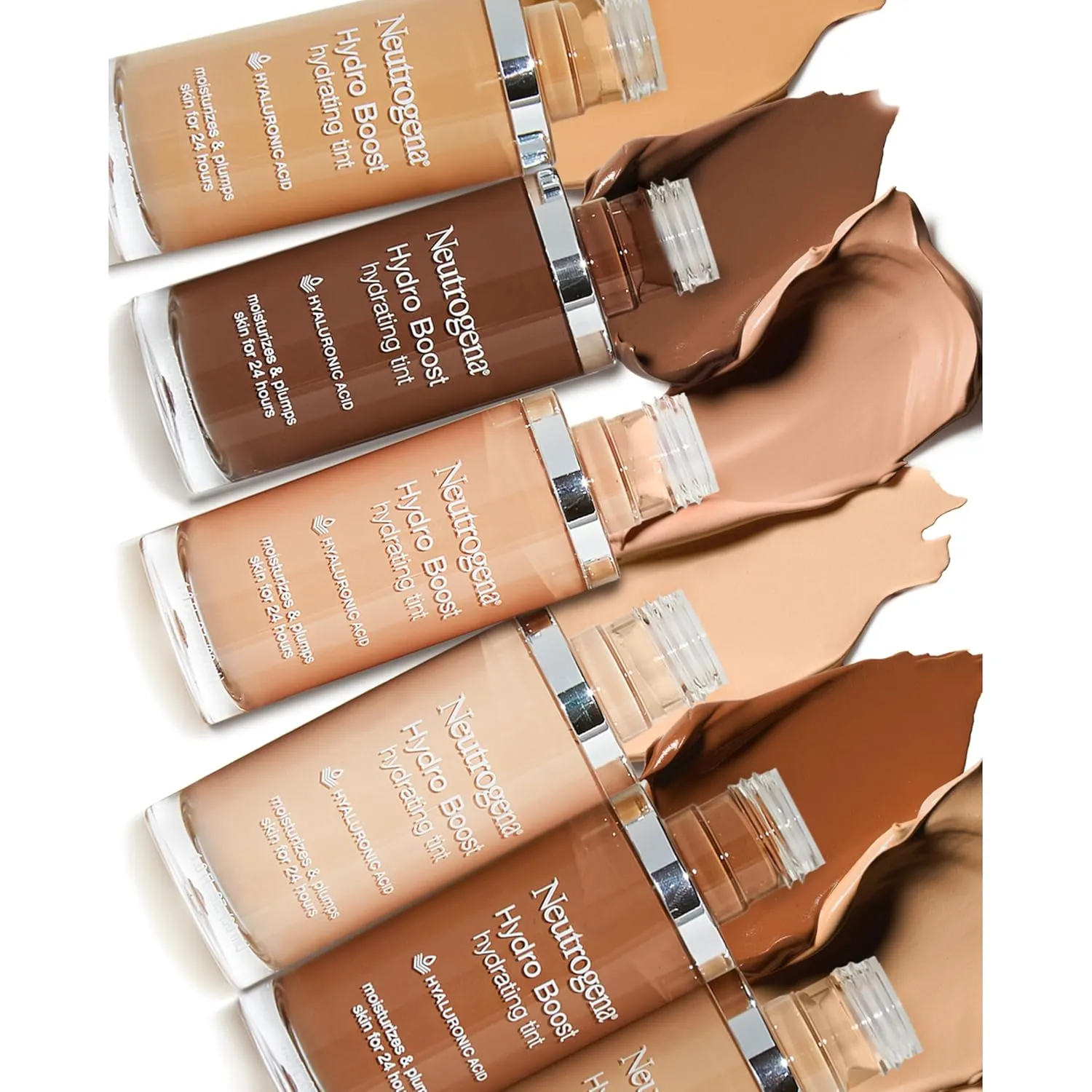 Neutrogena Hydro Boost Hydrating Tint with Hyaluronic Acid, Lightweight Water Gel Formula, Moisturizing, Oil-Free & Non-Comedogenic Liquid Foundation Makeup, 50 Soft Beige, 1.0 fl. oz