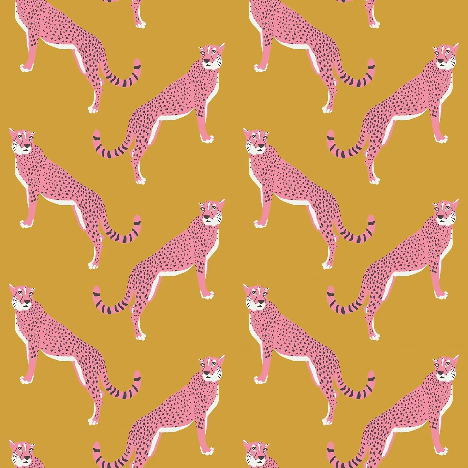 Nicole Miller New York Guepardo Ochre Peel & Stick Wallpaper