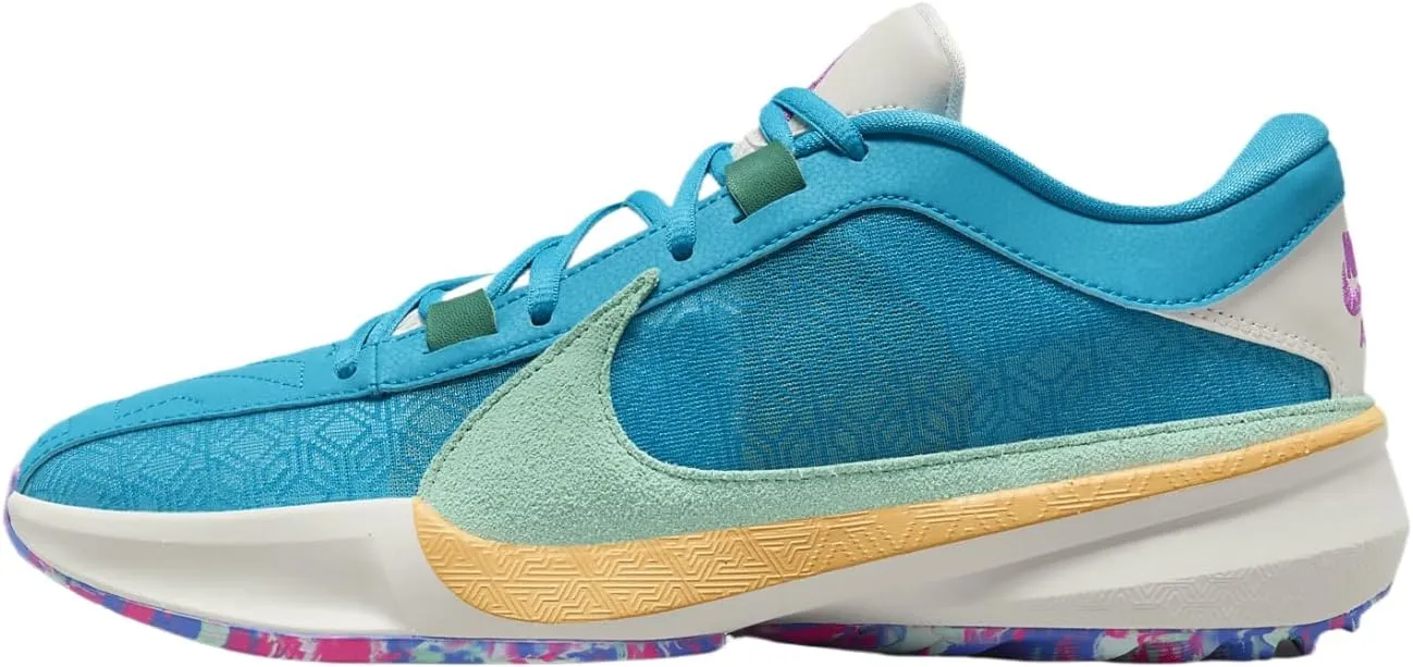 Nike Giannis Freak 5 Men's Basketball Shoes (DX4985-400, Blue Lightning/Phantom/Ice Peach/Emerald Rise) Size 10.5